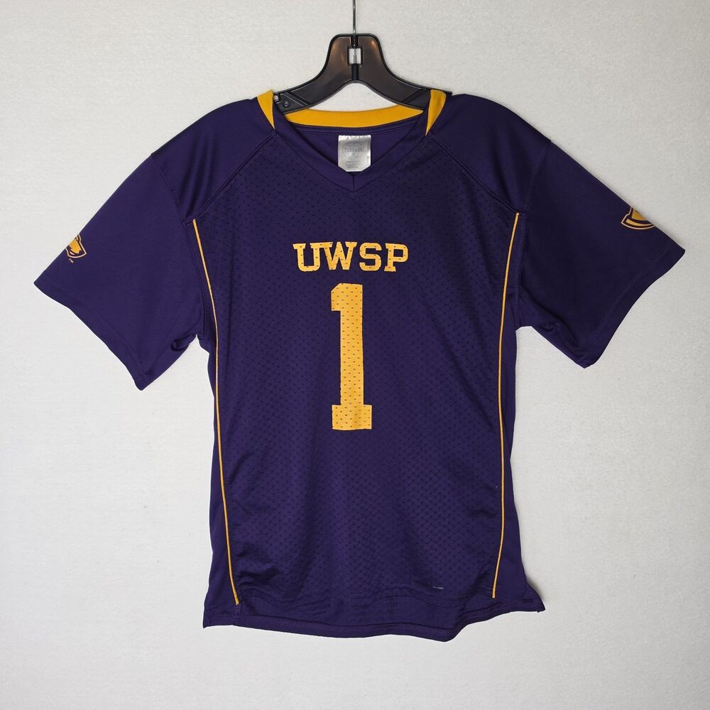 University of Wisconsin Stevens Point Pointers UWSP Purple Jersey Youth Large